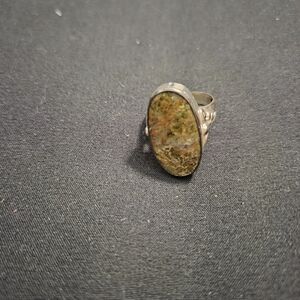Buffalo David Bitton Silver Ring with Green Stone
